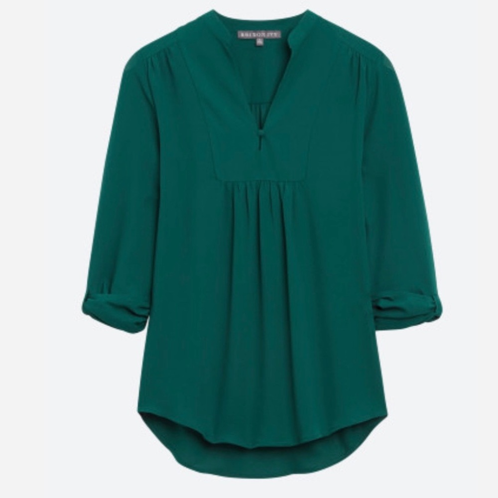 Green Brixon Ivy Sylvester Split Neck Shirt Sz.XS